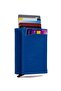 Adelina Cobalt Blue Nova Leather Mechanism Automatic Slide Card Holder Wallet - 5