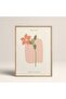 Natural Wood Framed Painting Framed Poster Artistic Modern Wall Decor (Flower164-Wood-40X60)