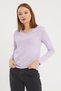 Women's Long Sleeve V-Neck Basic Cotton Knitted T-shirt