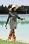 3-Piece Khaki Waist Tie Detailed Fully Covered Hijab Swimsuit M2226