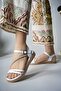 Rhea Lia Women's Sandals with Stones 0012073 White