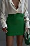 Women's Green Belted Mini Skirt 23s02010