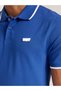 Plain Blue Men's Polo T-shirt A4842-0008 Slım Housemark Polo - 3