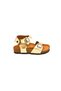 Children's Genuine Leather Gold Sandals - 2