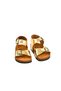 Children's Genuine Leather Gold Sandals - 4
