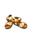 Children's Genuine Leather Gold Sandals - 5