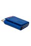 Adelina Cobalt Blue Nova Leather Mechanism Automatic Slide Card Holder Wallet - 8