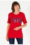 Kadın Siyah Basic T-shirt - 2
