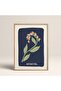 Natural Wood Framed Painting Framed Poster Artistic Modern Wall Decor (Flower154-Wood-30X40)