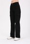 Black Cargo Pocket Lycra High Waist Loose Wide Leg Jeans Wide Leg Jeans - 2