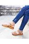 Mink Color Ankle Strap Flat Sole Women's Sandals - 2