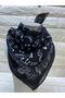 Black Note Scarf - Bandana - Music Note Cotton Scarf