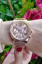Roman Numeral Ipc Plated Full Rose Women's Wristwatch - 2
