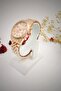 Roman Numeral Ipc Plated Full Rose Women's Wristwatch - 5