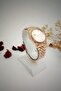 Roman Numeral Ipc Plated Full Rose Women's Wristwatch - 6