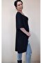 Black Bat Sleeve Casual Shawl Collar Combed Cotton Viscose Vest - 4