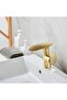 Bathroom Sink Faucet Waterfall Design Matte Gold Color New Imported - 3