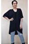 Black Bat Sleeve Casual Shawl Collar Combed Cotton Viscose Vest - 7