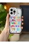 iPhone 14 Pro Compatible Transparent Case with Print Design - 3