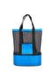 Two Compartments Thermal Picnic Camping Travel Beach Bag with Shoulder Strap, Hot Cold Holder and Ice Box - 4
