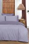 New Fancy Stripe Lilac King Size (King Size) 100% Cotton Striped Duvet Cover Set - 4