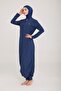 Long Full Length Fully Covered Hijab Swimsuit Wınta 4065 Light Navy Blue - 3