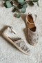 Women's Luce Espadrille Nude Skin Beige Ecru Jute Sole Straw Lace Detailed Shoes - 6