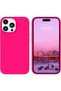iPhone 14 Pro Max Shockproof Soft Silicone Phone Case Anti-Scratch Cover - Neon Pink