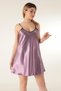 Thin Strap Mini Satin Nightgown - 7