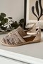 Women's Luce Espadrille Nude Skin Beige Ecru Jute Sole Straw Lace Detailed Shoes - 5