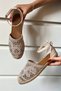 Women's Luce Espadrille Nude Skin Beige Ecru Jute Sole Straw Lace Detailed Shoes - 2