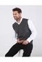 Men's V-Neck Gray Knitwear Sweater Patterned Colorful Winter Steel Knit Classic Fit - 4