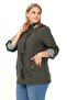 Plus Size Hooded Trench Coat with Gathered Waist Detail - 2