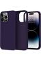 iPhone 14 Pro Shockproof Soft Silicone Phone Case Anti-Scratch Cover - Deep Purple