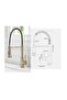 Kitchen Sink Faucet with Spiral and Fountain New Model Matte Gold Color Imported - 7
