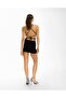 Strappy Black Mini Dress with Window Detail - 6