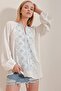 White Ethnic Embroidered Viscose Woven Blouse Alc-X10312 - 3