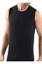 Men's Black Cotton Undershirt 9234