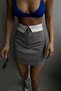 Women's Gray Waist Folded Mini Skirt 23S02003 - 2