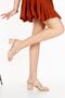 Women's Thick Heeled Semi Transparent Nude Color Fancy Slippers - 2