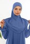 Easy-To-Wear Zippered One-Piece Prayer Dress Indigo Blue - 2