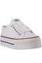 High Sole Low White Women's Summer Linen Sneaker Sports Shoes - 5