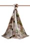 Women's Luxury Medina Silk Shawl Beige-4 - 2