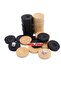 Medium Size Wooden Backgammon Checker 32 Mm + 4 Dice Gift - 2