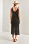 Women's Strappy Openwork Summer Knitwear Dress - 5