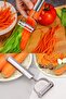 Professional Steel Double Sided Julienne Fruit Vegetable Peeler Chopper Potato Apple Fruit Peeling - 3