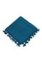 Women's Detachable Beaded Scarf Handcrafted Cotton Gauze Petrol Green 110cm X 110cm - 2