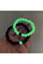Glow in the Dark Cat's Eye and Onyx Natural Stone Lover Bracelet - 2