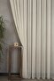 Striped Tulle Beige Pleatless