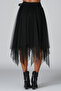 Tulle Asymmetrical Two-Layer Lined Halloween Witches Tulle Skirt - 3